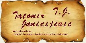 Tatomir Janičijević vizit kartica